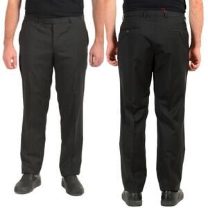 Hugo Boss C-Shark1 100% Wool Dress Pants Mens US 34R Black
